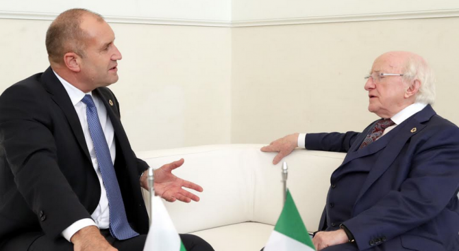 Радев и Хигинс активизират партньорството между България и Ирландия