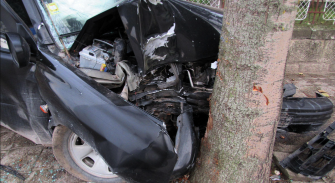 75-годишен пиян американец се заби с колата си в дърво край Павликени