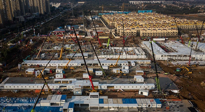 Властите в китайската провинция Хубей съобщиха че са построили 70