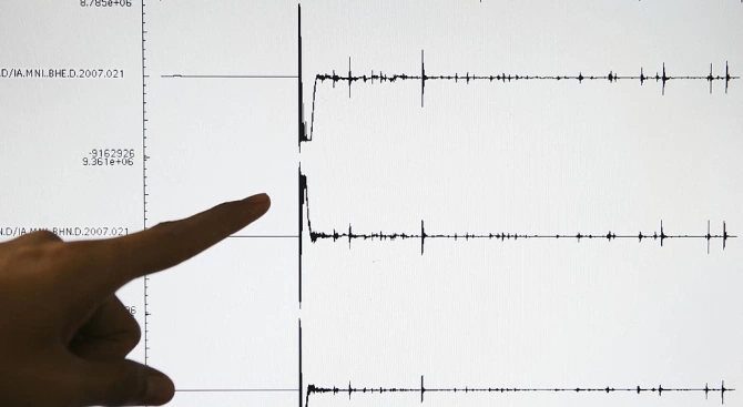 Земетресение с магнитуд 4 4 по Рихтер е регистрирано в 14 36