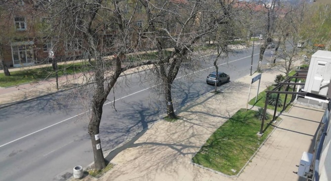 Булевард България в Кърджали в 12.00 ч. днес остана празен.