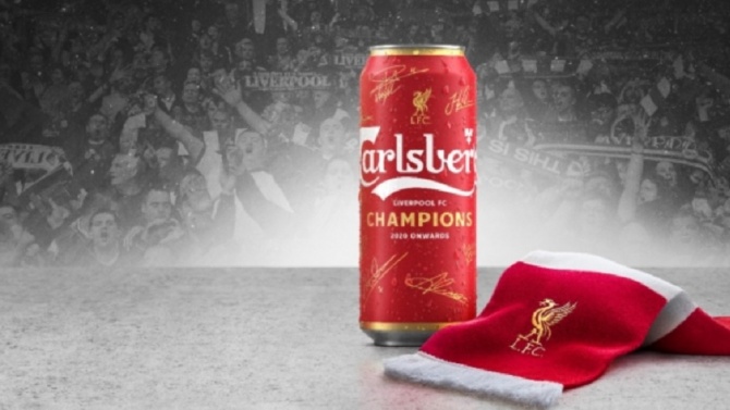 "Карлсберг" поздравява феновете на Ливърпул по света със специална лимитирана серия кенове