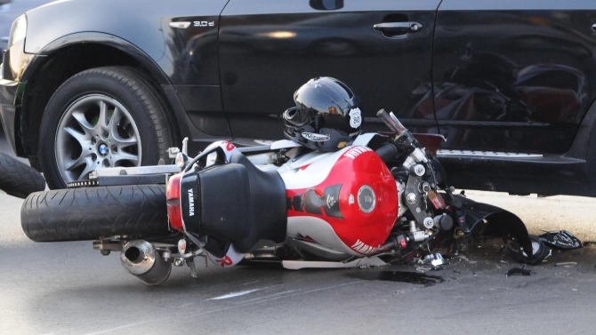 41 годишен водач на мотоциклет е загубил контрол над мотоциклета и