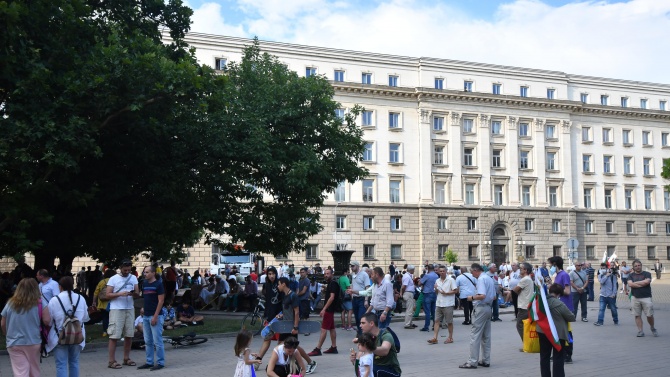15-ти поред антиправителствен протест в София, семки и бонбони летяха към МС