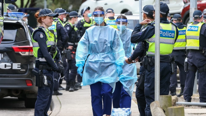 Австралийският щат Виктория съобщи днес за рекордни 484 нови случая