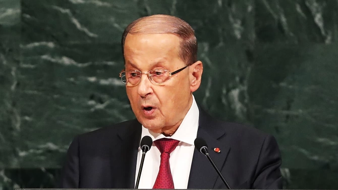 Ливанският президент Мишел Аун прие днешната оставка на правителството Оставката