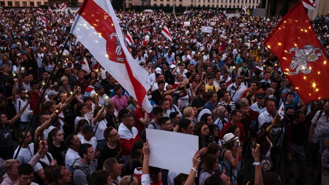 На 22 ия ден на протестите в Беларус срещу управлението на