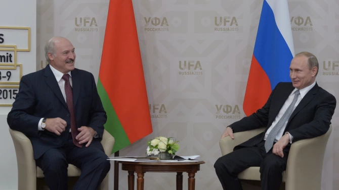 Беларуският президент Александър Лукашенко и държавният глава на Русия Владимир