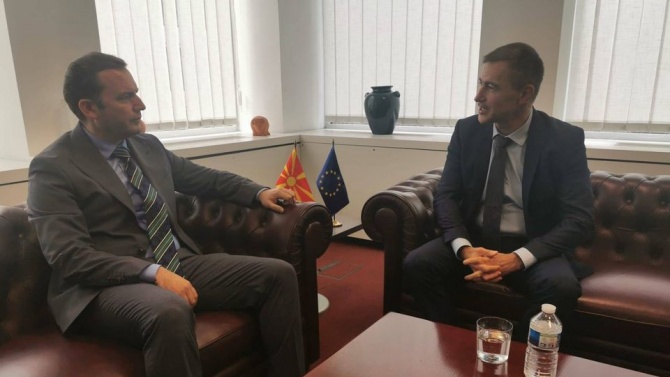 Евродепутатът Андрей Ковачев се срещна с външния министър на Северна Македония