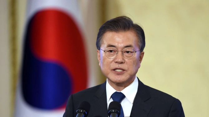 Президентът на Южна Корея Мун Дже ин днес за пръв