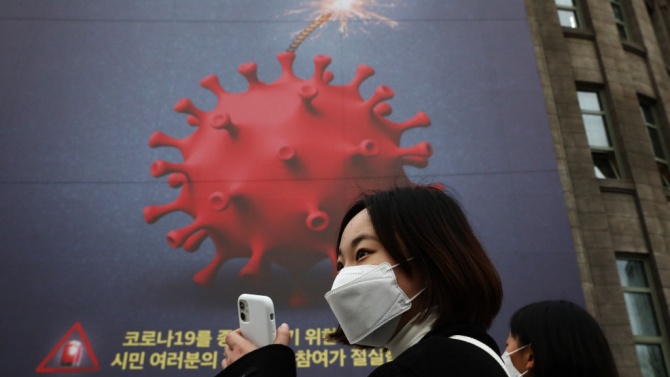 Южна Корея съобщи днес за 631 нови случаи на коронавирус,