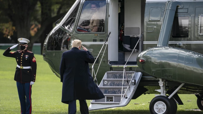 Военен хеликоптер е кацнал в Белия дом предаде Би Би