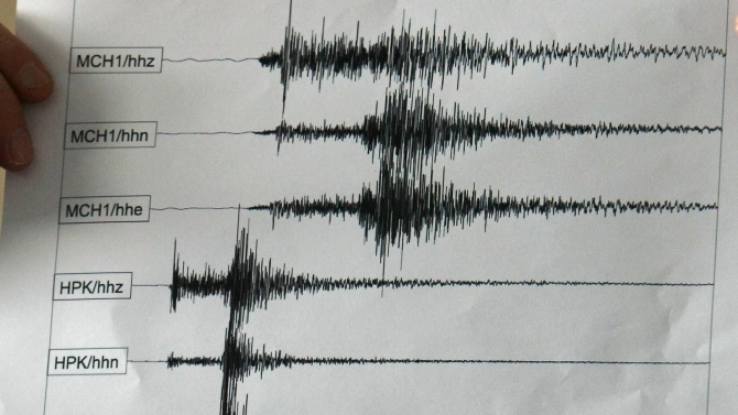 В 12 48 часа българско време днес е регистрирано слабо земетресение
