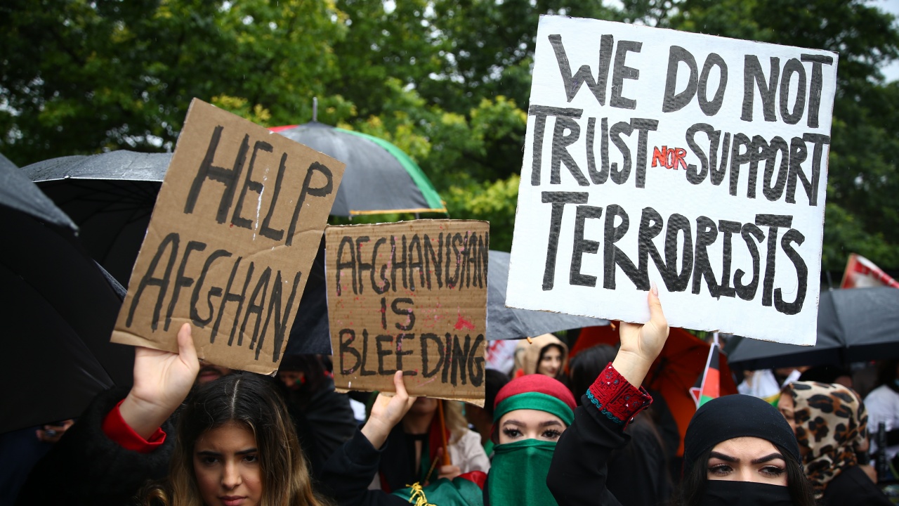 Шествия в подкрепа на афганистанския народ в Лондон и Глазгоу