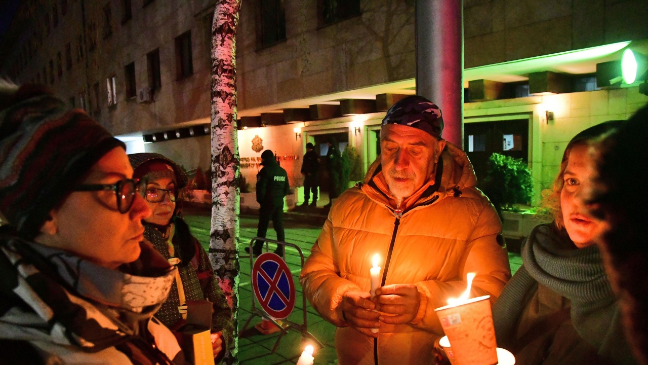 Протест пред МВР след убийството на психолога Иван Владимиров