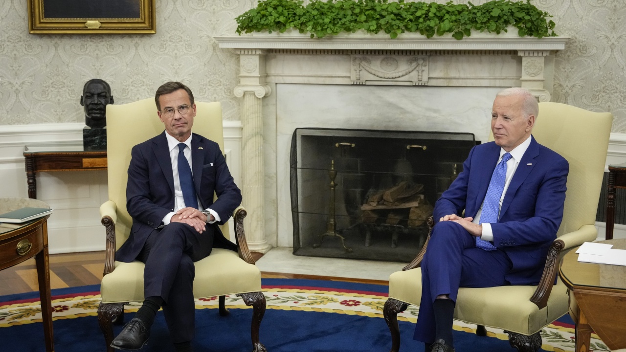 Джо Байдън заяви, че очаква с нетърпение присъединяването на Швеция към НАТО