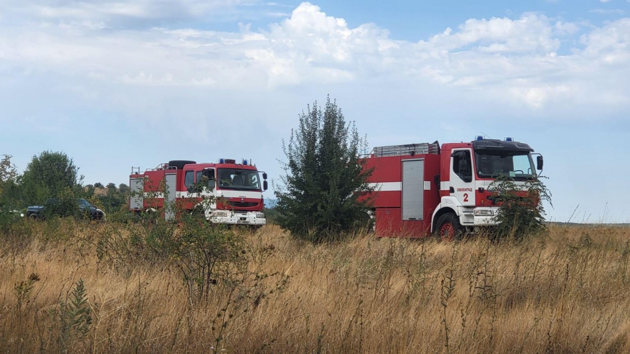 Пожар в гориста местност край Казанлък