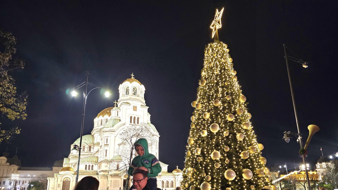 Коледната елха на София грейна пред „Св. Александър Невски“