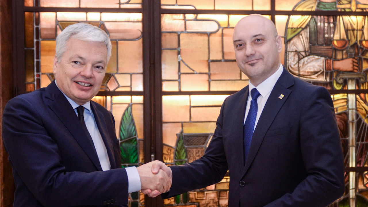 Министър Атанас Славов се срещна с еврокомисаря Дидие Рейндерс