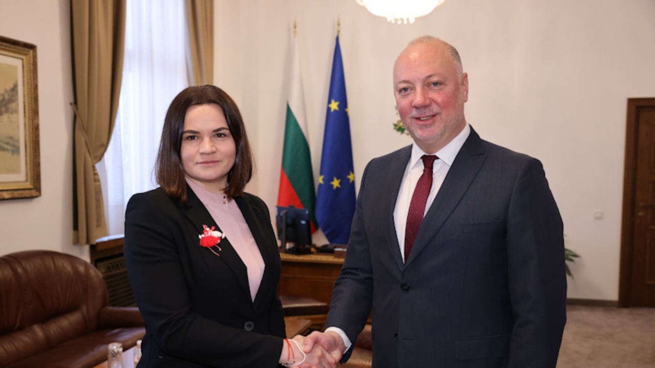 Желязков също се срещна с лидера на опозицията в Беларус Свeтлана Тихановская