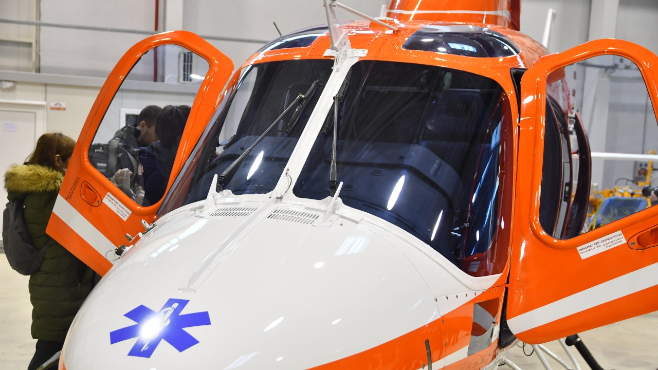 Медицинският хеликоптер с първи тренировъчен полет