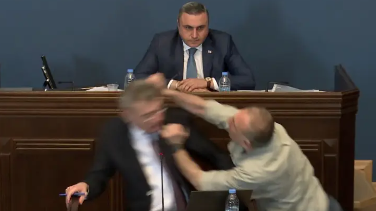 Бой в грузинския парламент. Причина за сблъсъци между депутати в Грузия стана