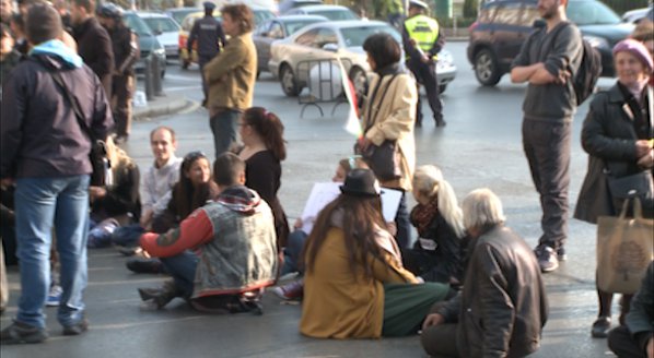 Блокади на кръстовищата в центъра на София