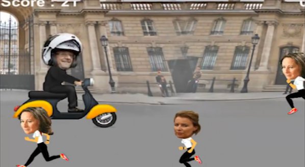 Игра за френския президент и любовницата му е хит във Facebook
