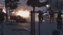 Само в Novini.bg: Кола гори в София след катастрофа