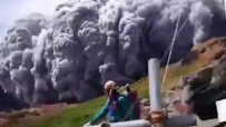 Драматични кадри от изригването на вулкана Онтаке