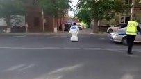 Робот избяга от лаборатория и предизвика улично задръстване