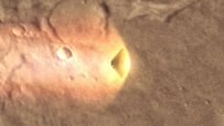 Скиапарели е направил плитък кратер, когато се е разбил на Марс